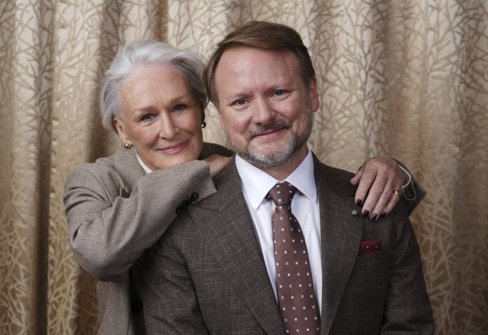 Rian Johnson, right, director of the film