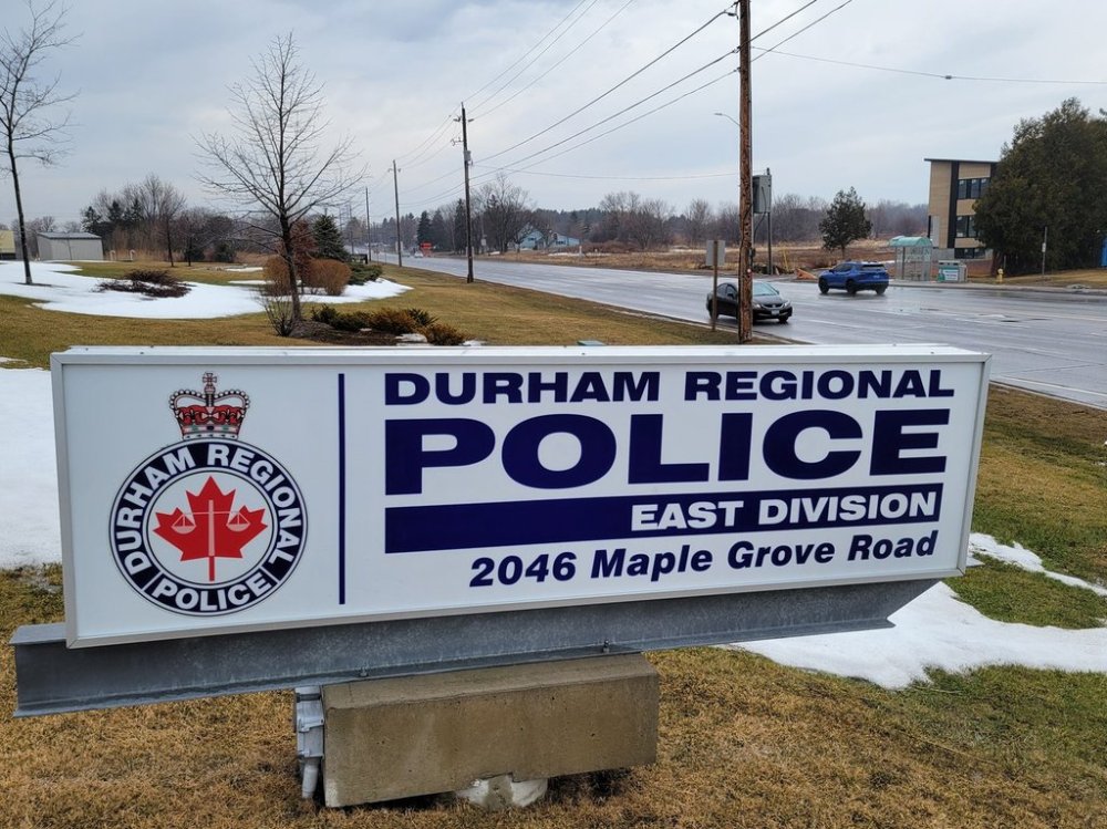 The Durham Regional Police East Division building is shown in Bowmanville, Ont. on Saturday March 15, 2025. THE CANADIAN PRESS/Doug Ives