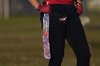A player holds her belt and flag during a practice with Texas Fury, an all-girls flag football select travel team, Sunday, Dec. 10, 2023, in Austin, Texas. (AP Photo/Eric Gay)