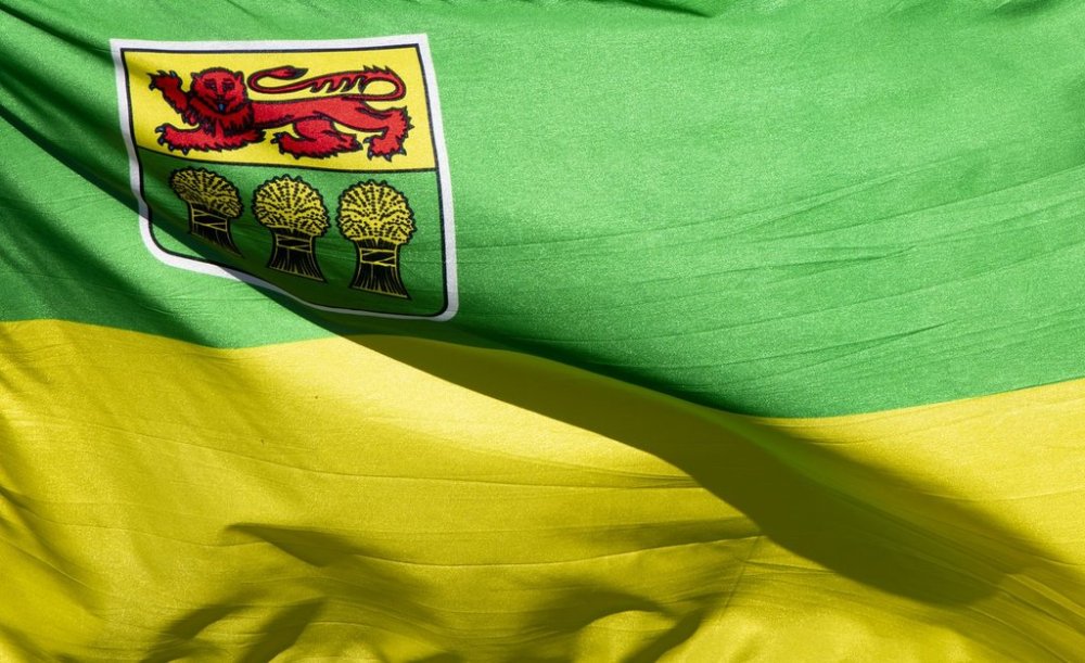 Saskatchewan's provincial flag flies on a flag pole in Ottawa on July 6, 2020. THE CANADIAN PRESS/Adrian Wyld