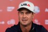 United States' Harris English speaks during a news conference at the Ryder Cup golf tournament, Thursday, Sept. 25, 2025, on the Bethpage Black golf course, in Farmingdale, N.Y. (AP Photo/Robert Bukaty)