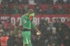 Chelsea's goalkeeper Robert Sanchez reacts after receiving a red card by a referee during the English Premier League soccer match between Manchester United and Chelsea at the Old Trafford stadium in Manchester, England, Saturday, Sept. 20, 2025. (AP Photo/Dave Thompson)
