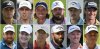 This combo of files photos shows the European Ryder cup golf team, from top left, Sweden's Ludvig Aberg, England's Matt Fitzpatrick, England's Tommy Fleetwood, England's Tyrrell Hatton, Denmark's Rasmus Hojgaard and Norway's Viktor Hovland, bottom row from left, Ireland's Shane Lowry, Scotland's Robert MacIntyre, Northern Ireland's Rory McIlroy, Spain's Jon Rahm, England's Justin Rose and Austria's Sepp Straka (AP Photo/File)
