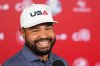 United States' J.J. Spaun speaks during a news conference before a practice round at the Ryder Cup golf tournament, Tuesday, Sept. 23, 2025, in Farmingdale, N.Y., at Bethpage State Park's Black Course between the United States and Europe. (AP Photo/Linsey Wasson)