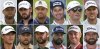 This combo of files photos shows the United States Ryder cup golf team, from top left, Sam Burns, Patrick Cantlay, Bryson DeChambeau,, Harris English, Ben Griffin and Russell Henley, bottom row from left, Collin Morikawa, Xander Schauffele, Scottie Scheffler, J.J. Spaun, Justin Thomas and Cameron Young. (AP Photo/File)