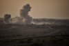 Smoke rises to the sky following an Israeli military strike in the northern Gaza Strip, as seen from southern Israel, Friday, Oct. 3, 2025. (AP Photo/Leo Correa)