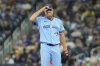 Blue Jays pitcher Max Scherzer (31) reacts as he works against the Boston Red Sox during first inning MLB action in Toronto on Sept. 24, 2025. THE CANADIAN PRESS/Chris Young