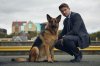 Actor John Reardon and his German Shepherd co-star Diesel vom Burgimwald are shown in this undated handout image from the TV series 