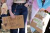 Students from Balfour Collegiate high school join a walkout protesting the Province's proposed pronoun legistlation in Regina, Tuesday, Oct. 17, 2023. THE CANADIAN PRESS/Valerie Zink