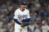 Los Angeles Dodgers starting pitcher Blake Snell celebrates after striking out Philadelphia Phillies' Otto Kemp to end the top of the seventh inning of a baseball game Wednesday, Sept. 17, 2025, in Los Angeles. (AP Photo/Mark J. Terrill)