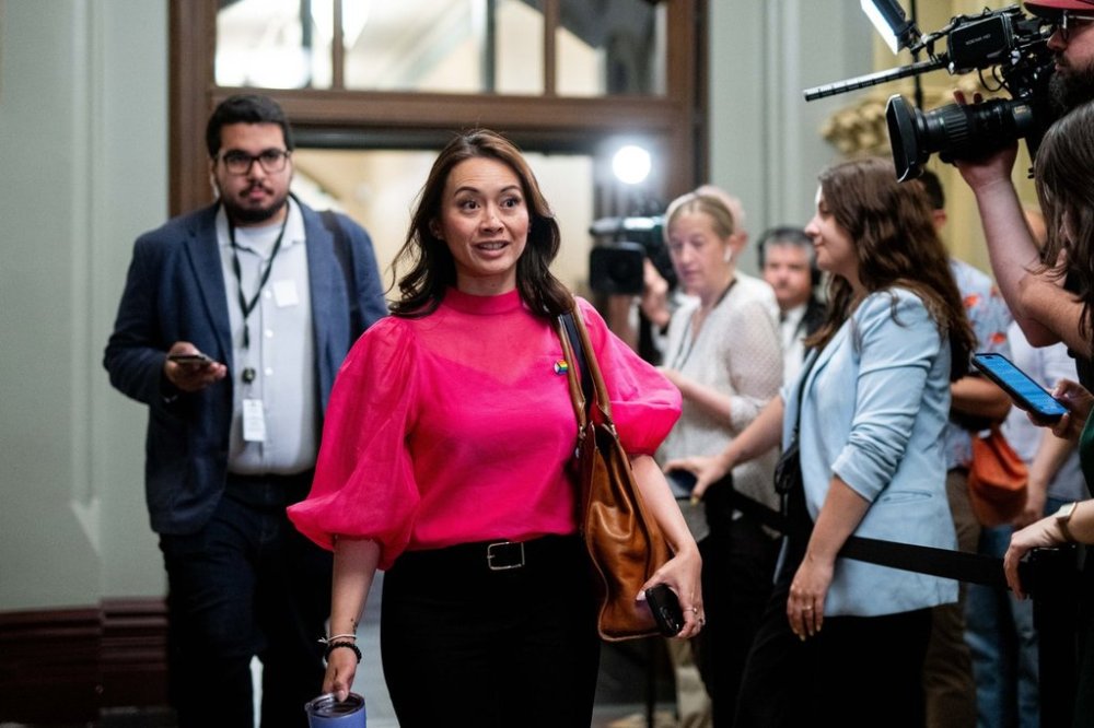Minister of Women and Gender Equality Rechie Valdez arrives at a cabinet meeting on Parliament Hill in Ottawa, on Tuesday, June 10, 2025. THE CANADIAN PRESS/Spencer Colby