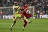 Spain's Lamine Yamal, left, and Turkey's Abdulkerim Bardakci fight for the ball during a World Cup qualifying round Group E soccer match between Turkey and Spain at Konya Buyuksehir stadium, in Konya, Turkey, Sunday, Sept. 7, 2025. (AP Photo/Khalil Hamra)