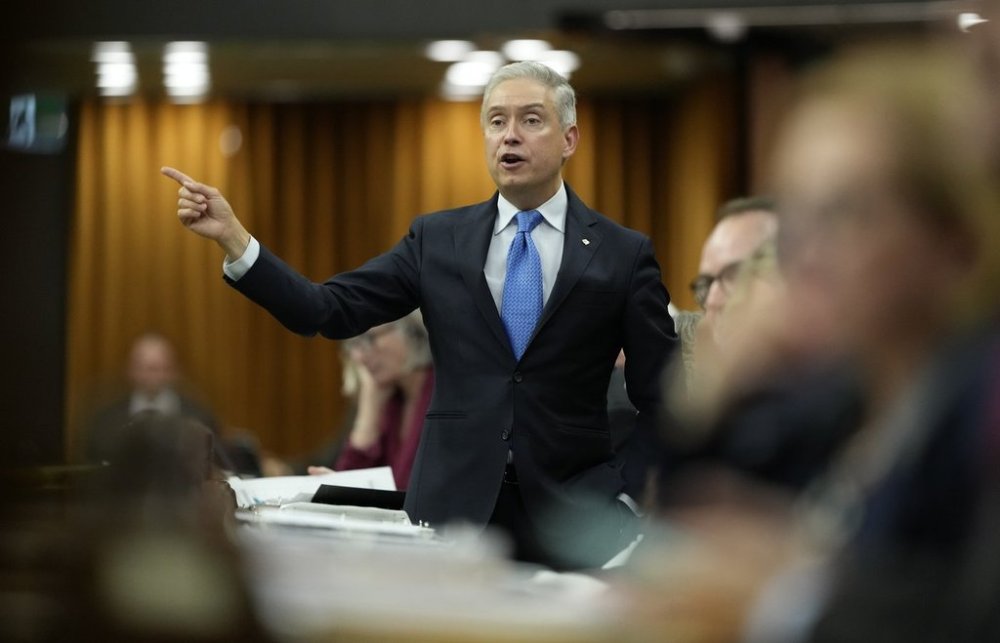 Finance and National Revenue Minister Francois-Philippe Champagne rises during question period on Parliament Hill in Ottawa on Tuesday, Sept. 16, 2025. THE CANADIAN PRESS/Adrian Wyld