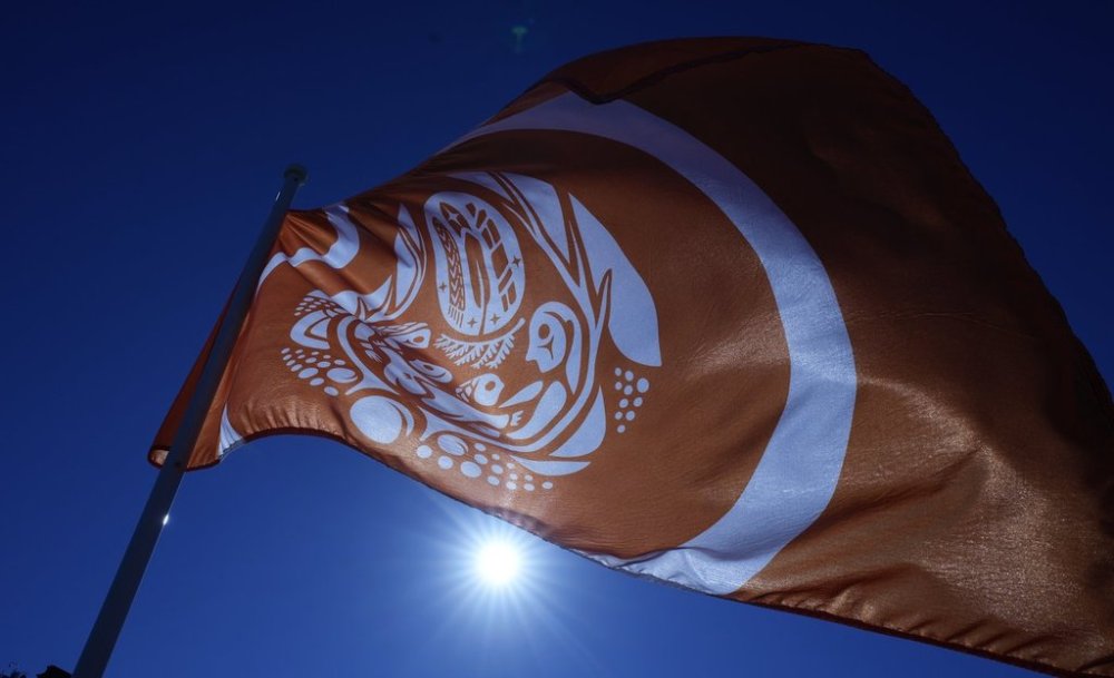 The Survivors' flag flies on Parliament Hill ahead of ceremonies to mark National Day for Truth and Reconciliation in Ottawa, Monday, Sept. 30, 2024. THE CANADIAN PRESS/Adrian Wyld