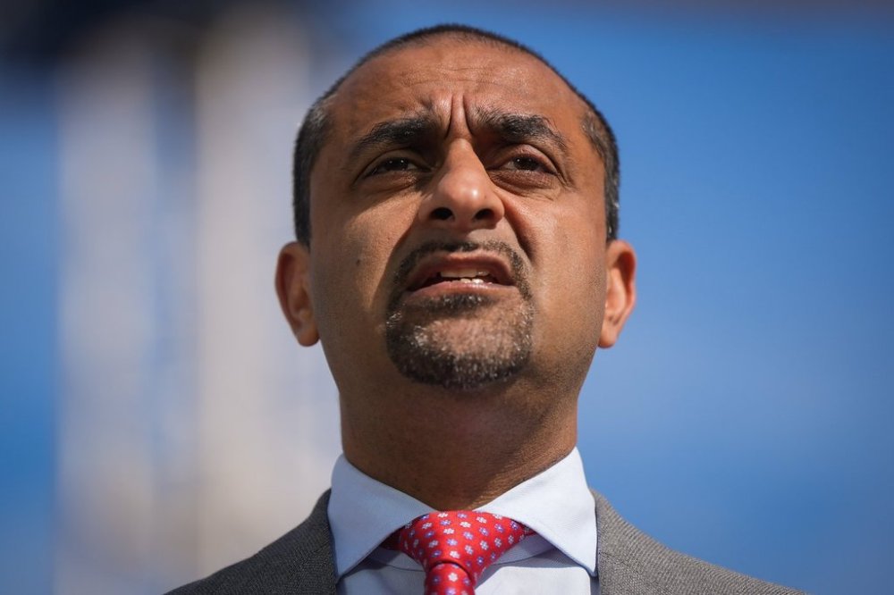 B.C. Minister of Housing and Municipal Affairs Ravi Kahlon speaks during an announcement, in Delta, B.C., on Wednesday, July 2, 2025. THE CANADIAN PRESS/Darryl Dyck