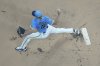 Milwaukee Brewers' Quinn Priester throws during the first inning of a baseball game against the St. Louis Cardinals Friday, Sept. 12, 2025, in Milwaukee. (AP Photo/Morry Gash)