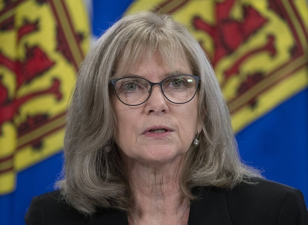 Nova Scotia Auditor General Kim Adair fields questions at a news conference in Halifax on Tuesday, Nov. 23, 2021. THE CANADIAN PRESS/Andrew Vaughan