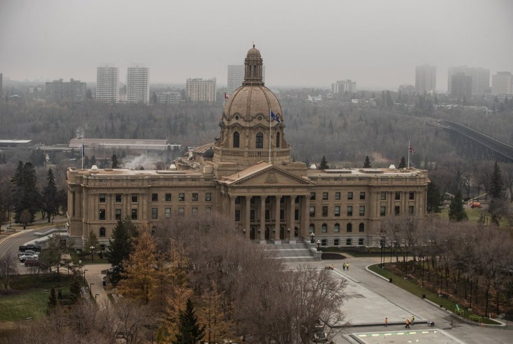 The Alberta Legislature is seen in Edmonton on Thursday, Oct. 31, 2024. THE CANADIAN PRESS/Jason Franson