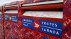 Mail boxes are seen at Canada Post's main plant in Calgary, Alta., Saturday, May 9, 2020. THE CANADIAN PRESS/Jeff McIntosh
