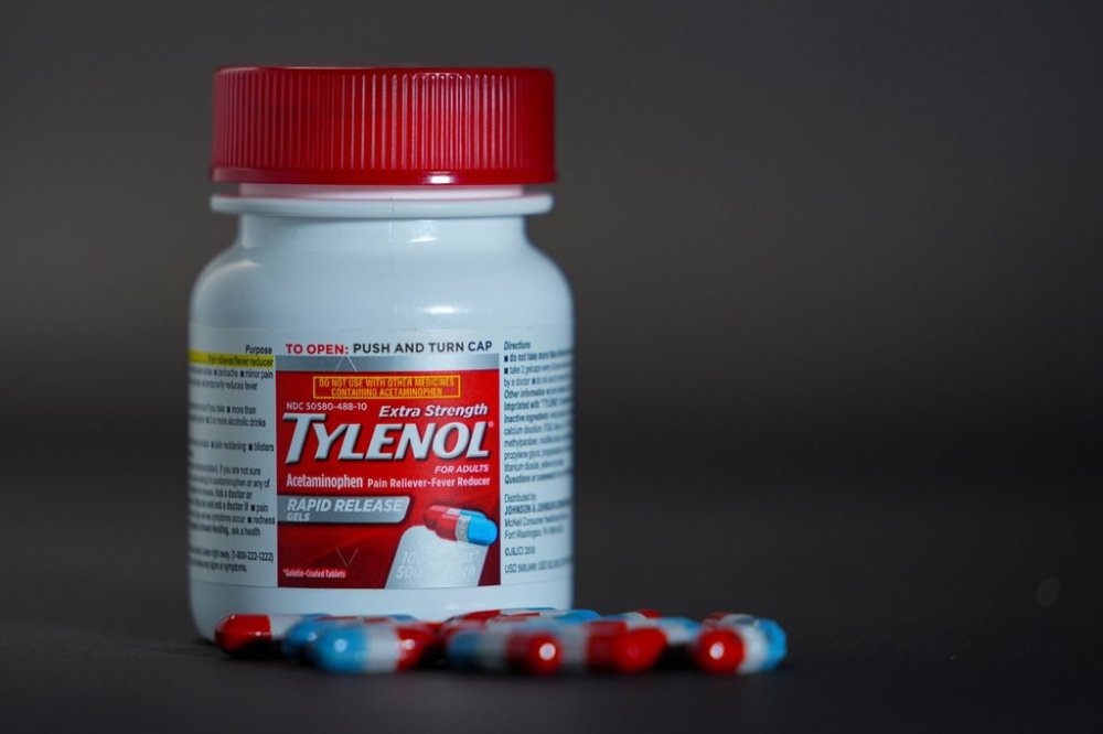 Extra Strength Tylenol is shown in Carmel, Ind., Tuesday, Sept. 23, 2025. (AP Photo/Michael Conroy)