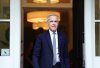 Prime Minister Mark Carney awaits the arrival of B.C. Premier David Eby, not shown, for a working dinner at his residence at Rideau Cottage in Ottawa, on Wednesday, Sept. 17, 2025. THE CANADIAN PRESS/Justin Tang