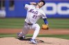 New York Mets pitcher Jonah Tong throws during the second inning of a baseball game against the San Diego Padres, Thursday, Sept. 18, 2025, in New York. (AP Photo/Seth Wenig)