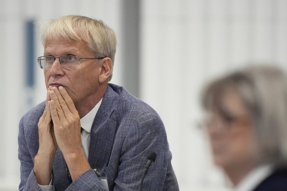 Committee member Dr. Martin Kulldorf, speaks during a meeting of the Advisory Committee on Immunization Practices at the CDC on Thursday, Sept. 18, 2025, in Chamblee, Ga. (AP Photo/Brynn Anderson)