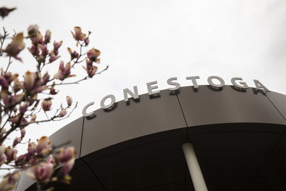 Conestoga College campus is seen, in Kitchener, Ont., on Saturday, April 27, 2024. THE CANADIAN PRESS/Nick Iwanyshyn