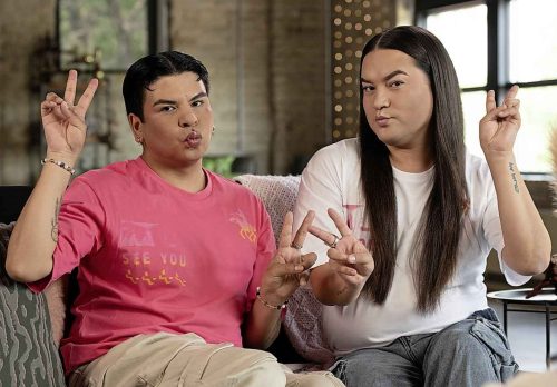 Symon Ptashnik photo

Scott Wabano, left, and Kairyn Potts

Hosts of Indigenous podcast The Real Rank Pod Kairyn Potts and Scott Wabano recently finished filming new reality dating show REZervations for Two. The series was shot entirely at The Forks, and features Indigenous singles looking for love.