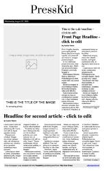 Front Portrait Photo Page