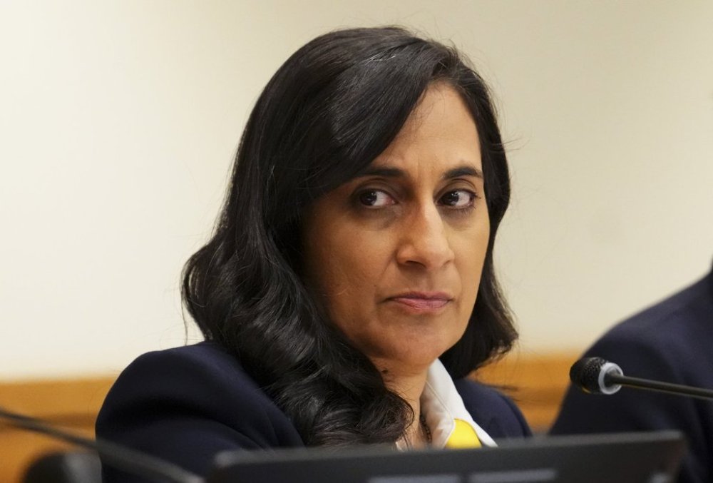 Minister of Foreign Affairs Anita Anand takes part in a meeting titled