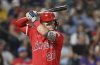 Los Angeles Angels designated hitter Mike Trout waits for a pitch in the fourth inning against the Colorado Rockies on Saturday, Sept. 20, 2025, in Denver. (AP Photo/RJ Sangosti)