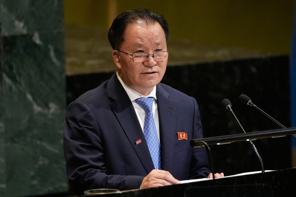 Vice Minister for Foreign Affairs for North Korea Kim Son Gyong addresses the 80th session of the United Nations General Assembly at United Nations headquarters, Monday, Sept. 29, 2025. (AP Photo/Seth Wenig)
