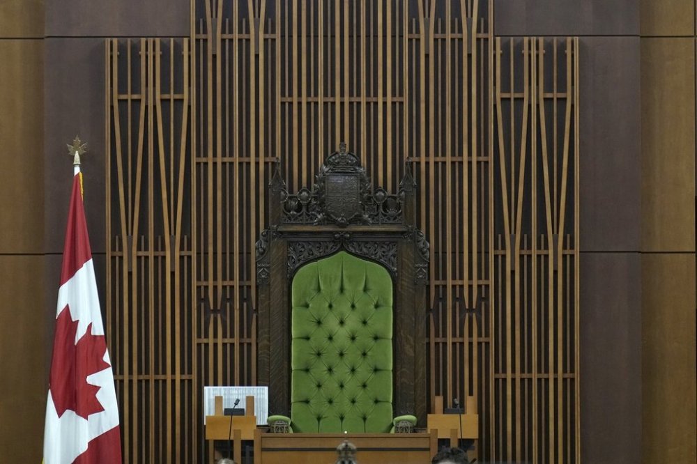 The Speakers chair is seen before the House of Commons session begins on Parliament Hill in Ottawa, Monday, Sept. 15, 2025. THE CANADIAN PRESS/Adrian Wyld
