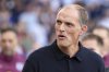 England's head coach Thomas Tuchel looks on during the World Cup Group K qualifying match between England and Andorra at Villa Park stadium in Birmingham, Saturday, Sept. 6, 2025 . (AP Photo/Dave Shopland)
