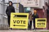 Voters arrive at a polling station on election day in Halifax on Monday, April 28, 2025. THE CANADIAN PRESS/Darren Calabrese