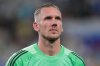 FILE - Sweden's goalkeeper Robin Olsen lines up ahead of the World Cup qualifying soccer match between Slovenia and Sweden at the Stozice stadium in Ljubljana, Slovenia, on Sept. 6, 2025. (AP Photo/Darko Bandic, File)