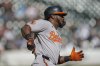 Baltimore Orioles' Jorge Mateo (3) runs the bases after hitting a double during the fourth inning of a baseball game against the Chicago White Sox, Wednesday, Sept. 17, 2025, in Chicago. (AP Photo/Erin Hooley)