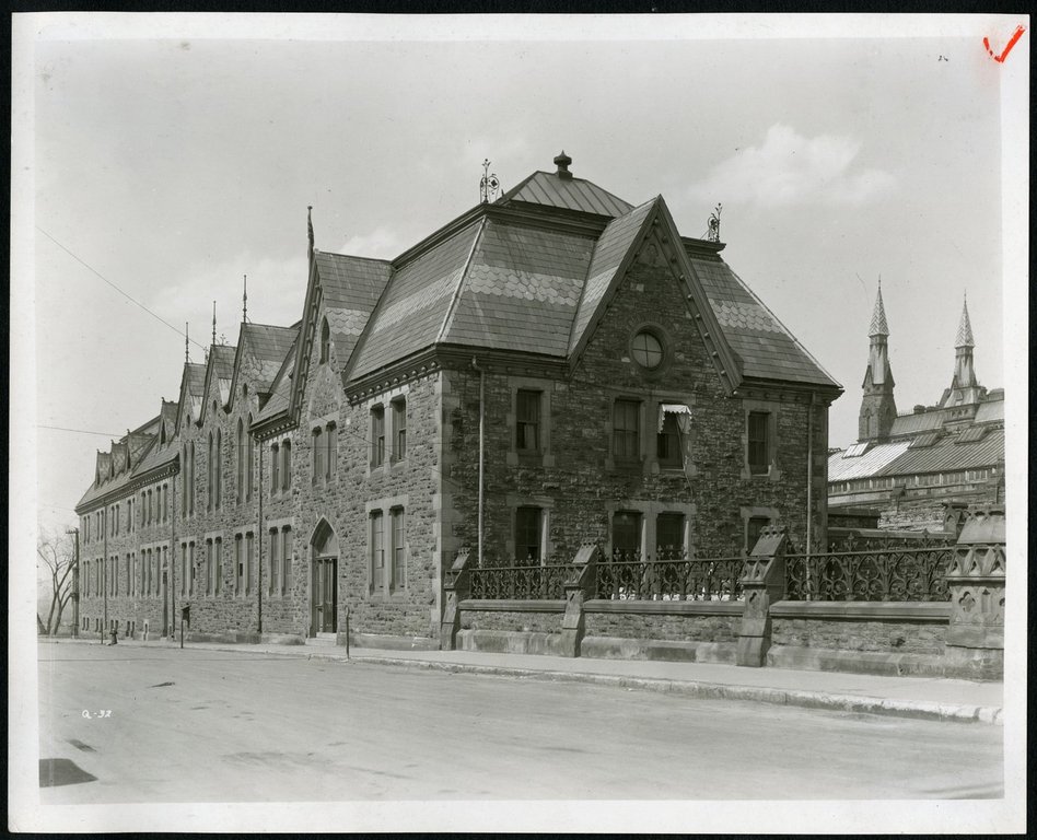 The Supreme Court of Canada moved to a small two-storey building, shown in this undated handout photo, at the foot of Parliament Hill in Ottawa in 1882. THE CANADIAN PRESS/Handout - Library and Archives Canada (Mandatory Credit)