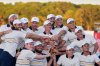 Europe poses with the trophy after winning the Ryder Cup golf tournament against the United States on the Bethpage Black golf course, Sunday, Sept. 28, 2025, in Farmingdale, N.Y. (AP Photo/Lindsey Wasson)