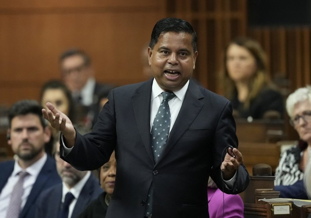Minister of Public Safety Gary Anandasangaree rises during question period on Parliament Hill in Ottawa on Monday Sept. 22, 2025. THE CANADIAN PRESS/Adrian Wyld