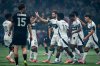 Vancouver Whitecaps' Thomas Muller (13) celebrates his goal against Vancouver FC with teammates during the first half of the Canadian Championship final soccer match, in Vancouver, on Wednesday, October 1, 2025. THE CANADIAN PRESS/Ethan Cairns