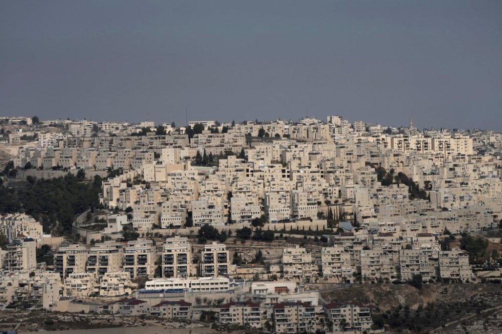 FILE - The Israeli settlement of Har Homa, seen from the West Bank city of Bethlehem, Tuesday, Dec. 17, 2024. (AP Photo/Mahmoud Illean, file)