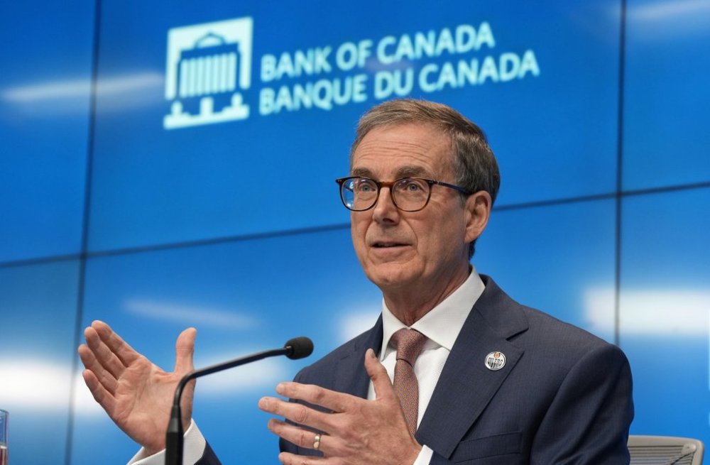 Bank of Canada Governor Tiff Macklem is seen during a news conference, in Ottawa, Wednesday, June 4, 2025. THE CANADIAN PRESS/Adrian Wyld