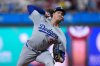 Los Angeles Dodgers' Tyler Glasnow pitches during the eighth inning in Game 1 of baseball's National League Division Series against the Philadelphia Phillies, Saturday, Oct. 4, 2025, in Philadelphia. (AP Photo/Matt Rourke)