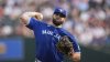 Toronto Blue Jays pitcher Alek Manoah throws against the Detroit Tigers in the first inning of a Major League Baseball game on May 24, 2024, in Detroit. (AP Photo/Paul Sancya)