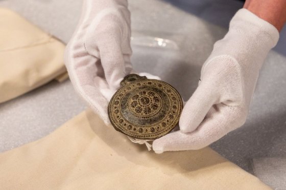 Some of the artifacts that have been donated to SFU for study are shown in this photo. (Simon Fraser University / Sam Smith via The Canadian Press)