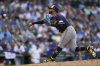 Milwaukee Brewers pitcher Grant Anderson throws against the Chicago Cubs during the ninth inning of the first baseball game of a split doubleheader Monday, Aug. 18, 2025, in Chicago. (AP Photo/Erin Hooley)