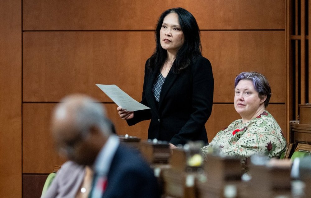 NDP MP Jenny Kwan rises during question period in the House of Commons on Parliament Hill in Ottawa on Friday, Nov. 1, 2024. THE CANADIAN PRESS/Spencer Colby
