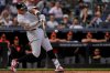 New York Yankees' Aaron Judge hits a two-run single during the fifth inning of a baseball game against the Baltimore Orioles Saturday, Sept. 27, 2025, in New York. (AP Photo/Frank Franklin II)